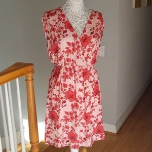 Pink Floral Summer Dress NWOT